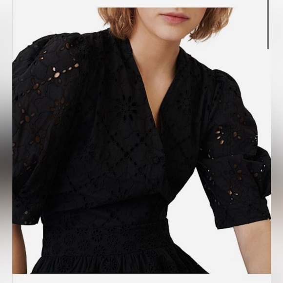 Maje Rayanette A Line Eyelet Dress EU 42 US XL - Picture 13 of 15